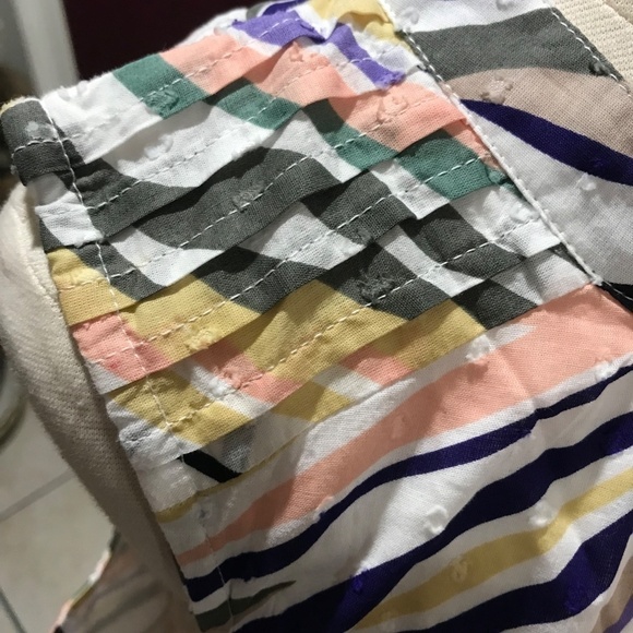 Anthropologie Faustina Dress 16 Colorful Midi Marbled Striped Preppy Chic Retro - Picture 6 of 15